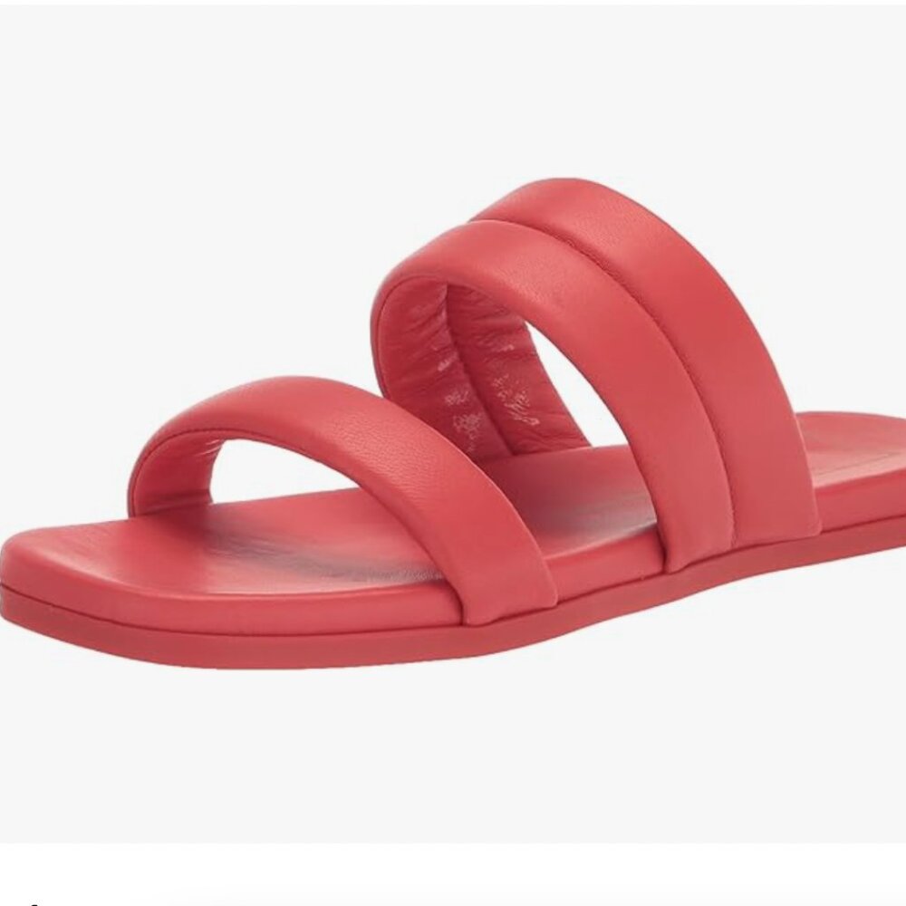 Dolce Vita Adore Flat Sandal Red Leather - Picture 2 of 7